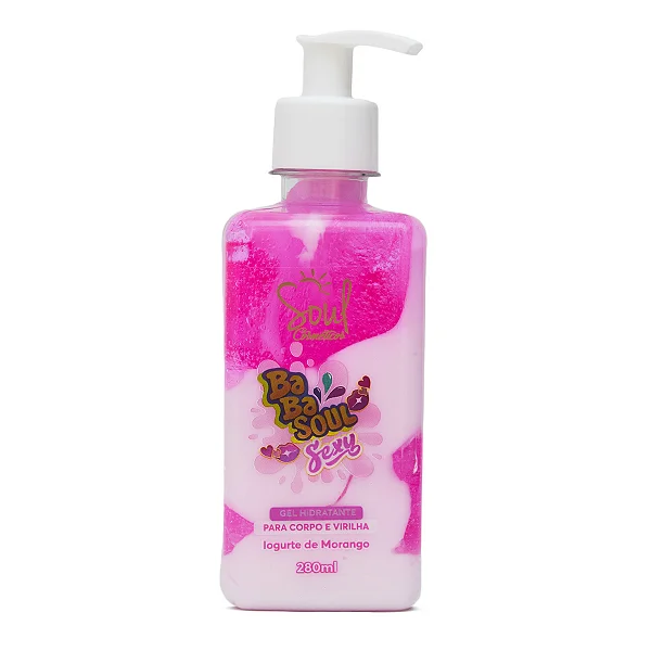 Gel Hidratante Babasoul Iogurte de Morango - 280ml